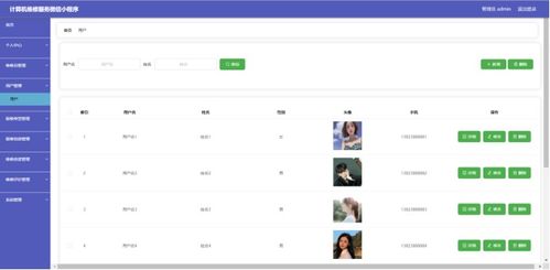 基于Vue前后端分离的微信小程序计算机维修服务与后台管理系统设计与实现